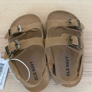 Brand New Old Navy Tan Birkenstocks 18-24 months